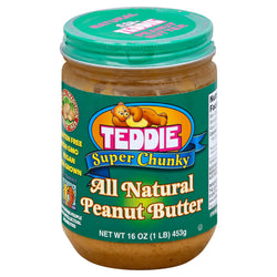 Teddie Old Fashioned Peanut Butter Chunky - 16 OZ 12 Pack