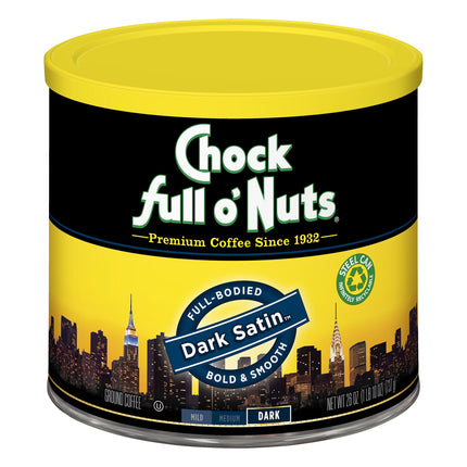 Chock Full O' Nuts Coffee Ground Dark Satin - 26 OZ 6 Pack