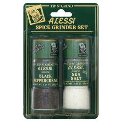 Alessi Small Salt & Whole Black Pepper Grinder Set - 13.6 OZ 6 Pack