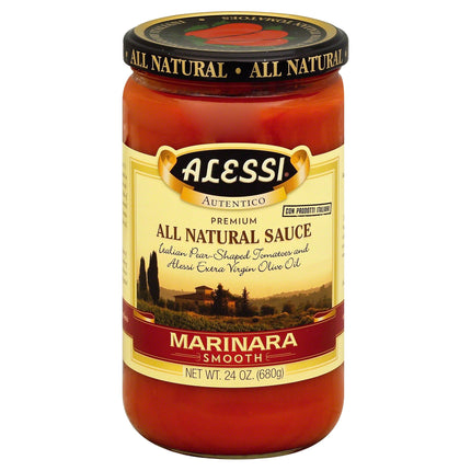 Alessi Smooth Marinara Pasta Sauce With Extra Virgin Olive Oil - 24 OZ 6 Pack
