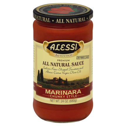 Alessi Chunky Style Marinara Pasta Sauce With Extra Virgin Olive Oil - 24 OZ 6 Pack