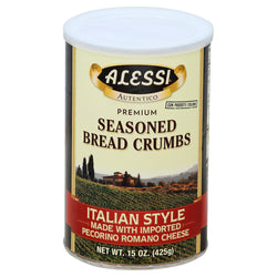 Alessi Italian Seasoned Bread Crumbs With Pecorino Romano Cheese - 15 OZ 6 Pack