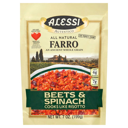Alessi Farro With Beets & Spinach - 7 OZ 6 Pack