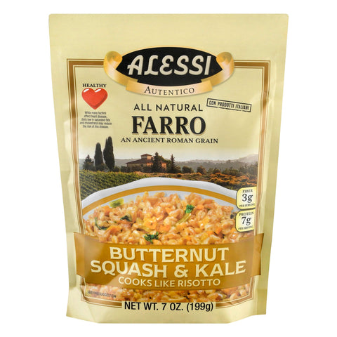 Alessi Farro With Butternut Squash & Kale - 7 OZ 6 Pack
