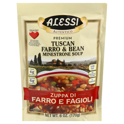 Alessi Tuscan Farro & Bean Minestrone Soup Mix - 6 OZ 6 Pack