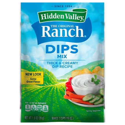 Hidden Valley Ranch Dips Mix - 1 OZ 24 Pack