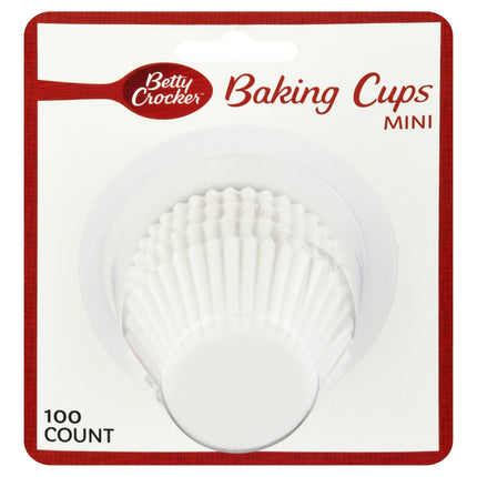 Betty Crocker Cupcake Liners Minis White - 100 CT 4 Pack