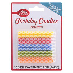 Betty Crocker Candles Confetti - 20 CT 12 Pack