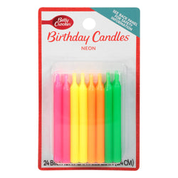 Betty Crocker Candles Neon - 24 CT 12 Pack