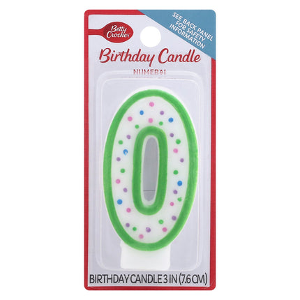 Betty Crocker Candle "0" - 1 CT 6 Pack