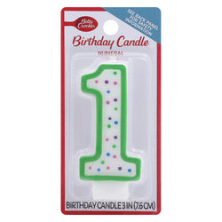 Betty Crocker Candle "1" - 1 CT 6 Pack