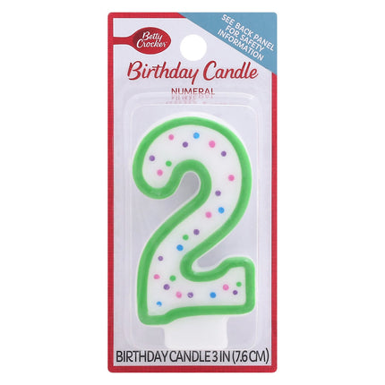 Betty Crocker Candle "2" - 1 CT 6 Pack