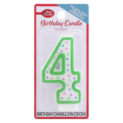 Betty Crocker Candle "4" - 1 CT 6 Pack