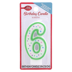 Betty Crocker Candle "6" - 1 CT 6 Pack