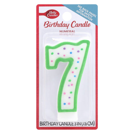 Betty Crocker Candle "7" - 1 CT 6 Pack