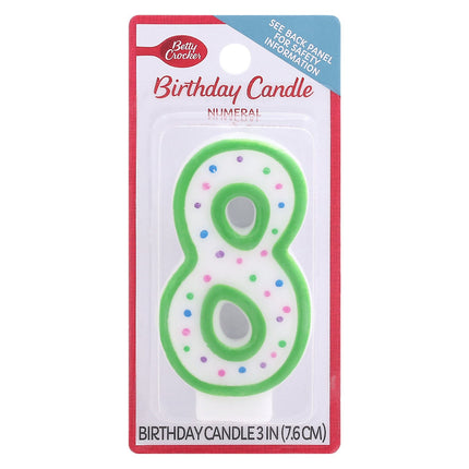 Betty Crocker Candle "8" - 1 CT 6 Pack