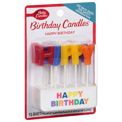 Betty Crocker Candles "Happy Birthday" - 13 CT 6 Pack