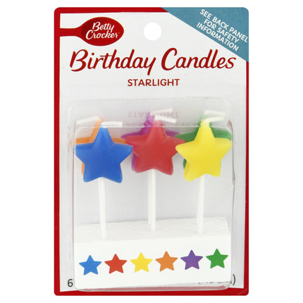 Betty Crocker Candles Star Light - 6 CT 6 Pack