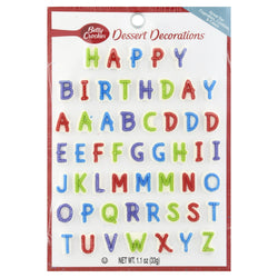 Betty Crocker Happy Birthday Alphabet Letters - 1.1 OZ 6 Pack