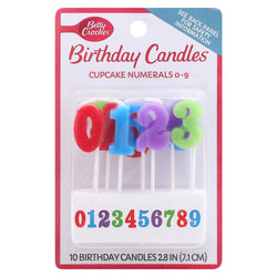Betty Crocker Cupcake Numeral Candles - 10 CT 6 Pack