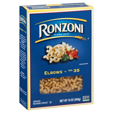 Ronzoni Elbow Macaroni - 16 OZ 20 Pack