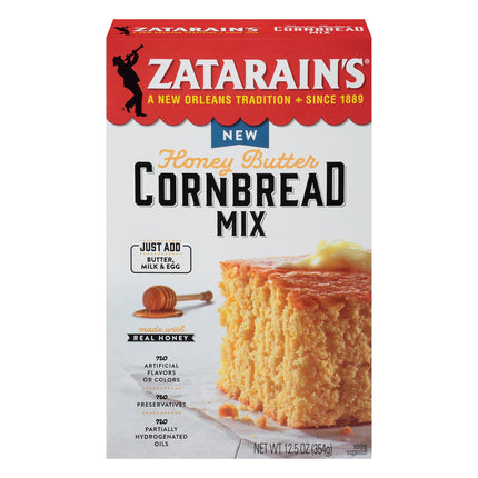 Zatarains Cornbread Mix Honey Butter - 12.5 OZ 6 Pack