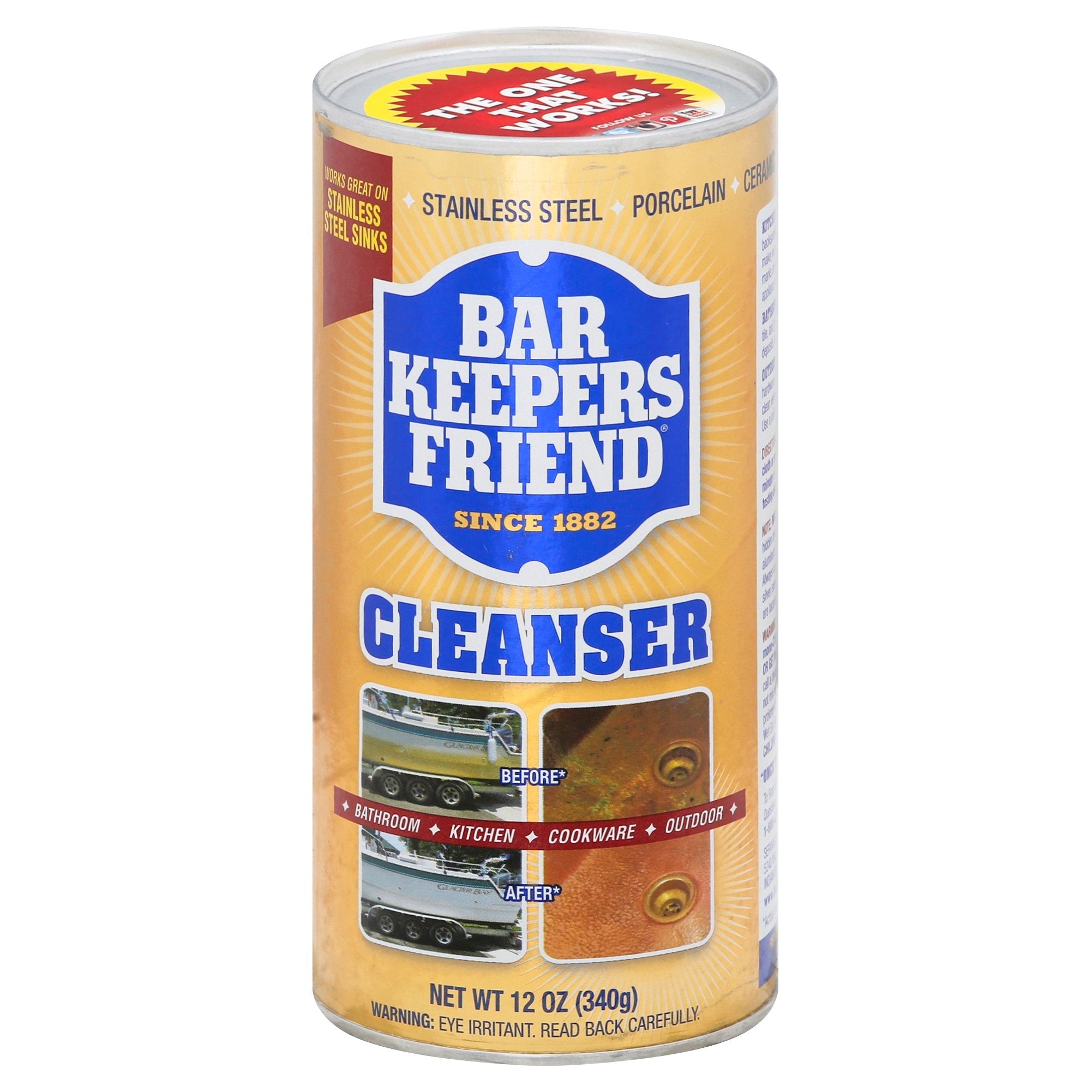 Bar Keepers Friend Cleaner Powder Multi Purpose - 12 OZ 12 Pack ...