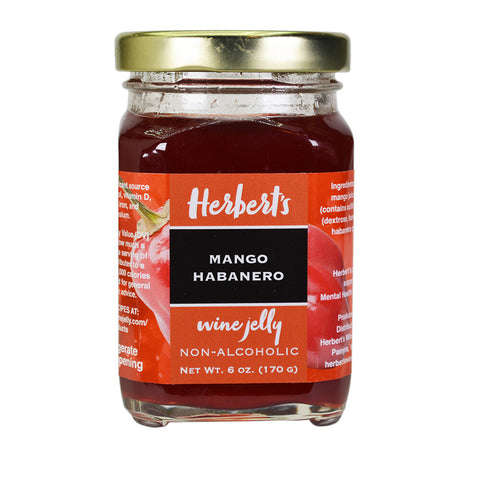 Herberts Wine Jelly Mango Habanero - 6 OZ 6 Pack