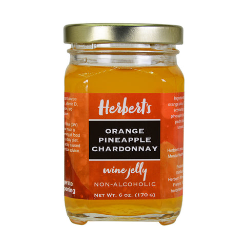 Herberts Wine Jelly Orange Pineapple Chardonnay - 6 OZ 6 Pack