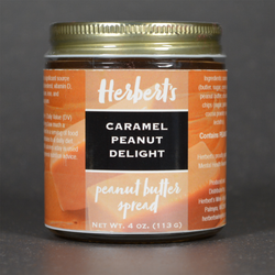 Herberts Wine Jelly Caramel Delight Peanut Butter - 4 OZ 24 Pack