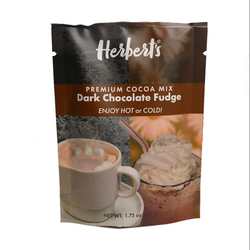 Herberts Wine Jelly Dark Chocolate Fudge - Cocoa Mix-Hot or Iced Frappe - 2 OZ 12 Pack