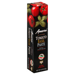 Amore Double Concentrated Tomato Basil Paste Tube - 4.5 OZ 12 Pack