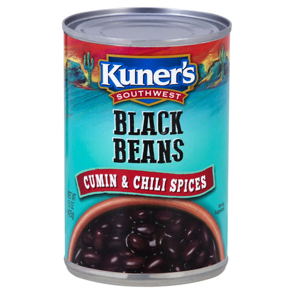 Kuner's Southwestern Black Beans With Cumin & Chili Spices - 15 OZ 12 Pack