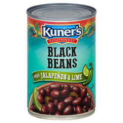 Kuner's Jalapeno Black Beans With Lime Juice - 15 OZ 12 Pack