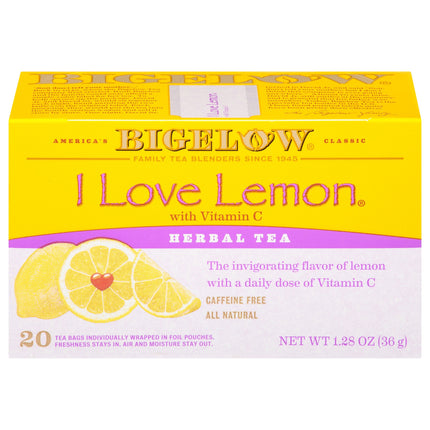 Bigelow I Love Lemon Herbal Tea - 20 CT 6 Pack