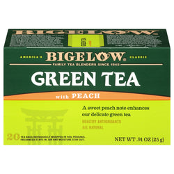 Bigelow Green With Peach Tea - 20 CT 6 Pack