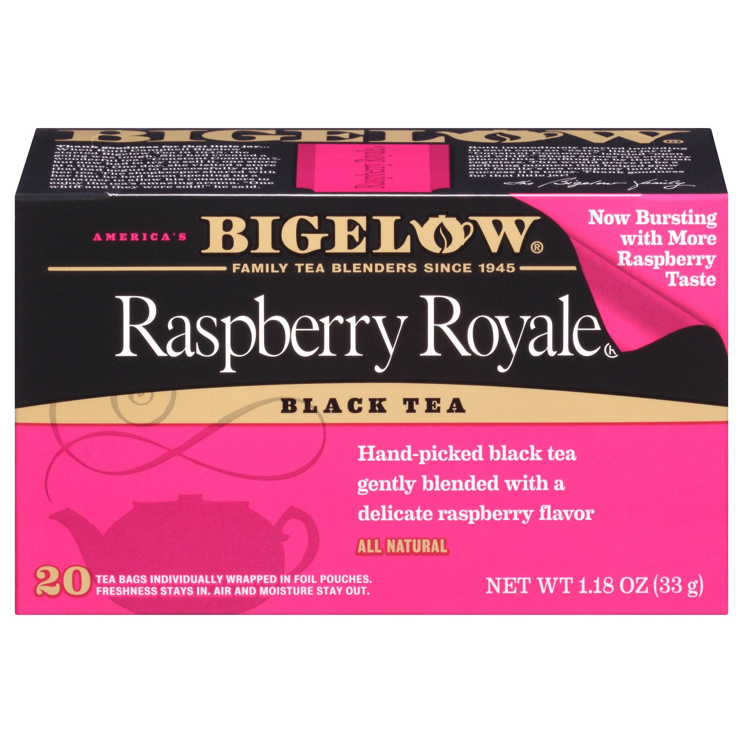 Bigelow Raspberry Royale Tea - 20 CT 6 Pack – StockUpExpress