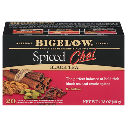 Bigelow Spiced Chai Tea - 20 CT 6 Pack
