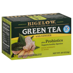 Bigelow Green Tea With Ginger And Probiotics - 18 CT 6 Pack