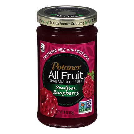 Polaner Preserves All Fruit Seedless Raspberry - 10 OZ 12 Pack
