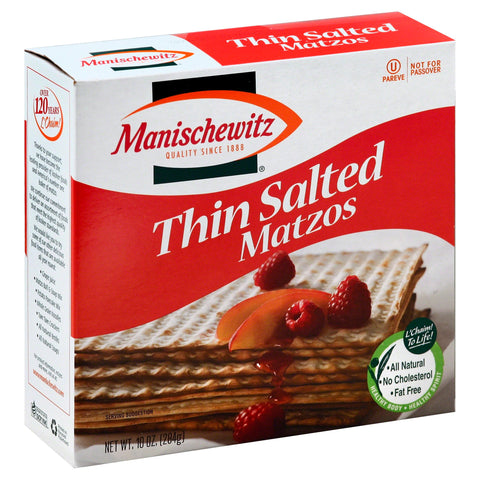 Manischewitz Salted Thin Matzo - 10 OZ 12 Pack