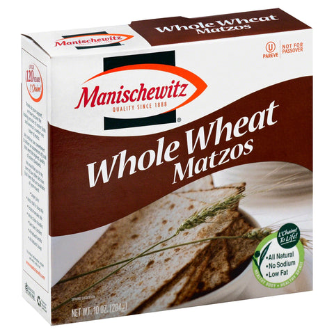 Manischewitz Whole Wheat Matzo - 10 OZ 12 Pack