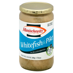 Manischewitz Whitefish & Pike In Jelled Broth - 24 OZ 12 Pack