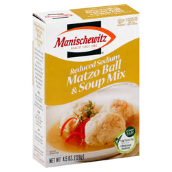 Manischewitz Reduced Sodium Matzo Ball & Soup Mix - 4.5 OZ 12 Pack