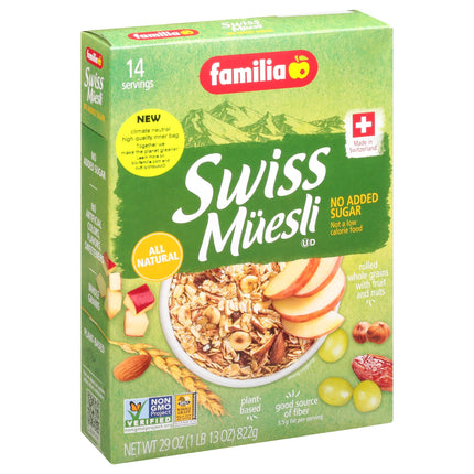 Familia No Sugar Added Swiss Muesli - 29 OZ 6 Pack
