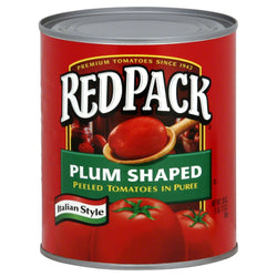 Red Pack Tomatoes Whole Peeled Plum - 28 OZ 12 Pack