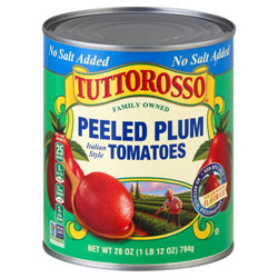 Tuttorosso Peeled Plum Tomatoes Italian Style No Salt Added - 28 OZ 12 Pack