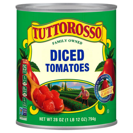 Tuttorosso Diced Tomatoes - 28 OZ 12 Pack