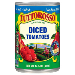 Tuttorosso Diced Tomatoes No Salt Added - 14.5 OZ 12 Pack