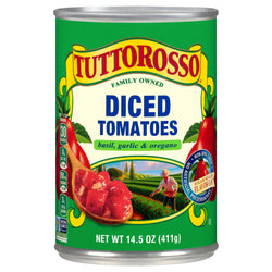 Tuttorosso Diced Tomatoes Basil, Garlic & Oregano - 14.5 OZ 12 Pack